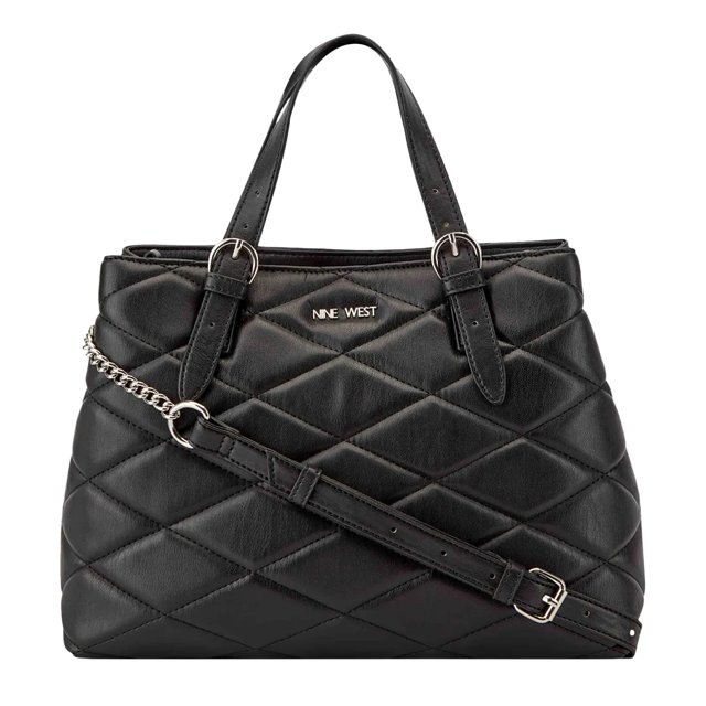 Nine West Women s Issy Satchel Bag in Black Size Not Applicable