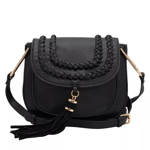 Leather tassel crossbody bag clearance
