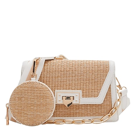 Guess Quincey Quilted Mini Double-Zip Crossbody Bag