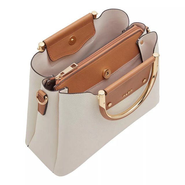 ALDO Women s Sloana Satchel Bag Beige Overflow