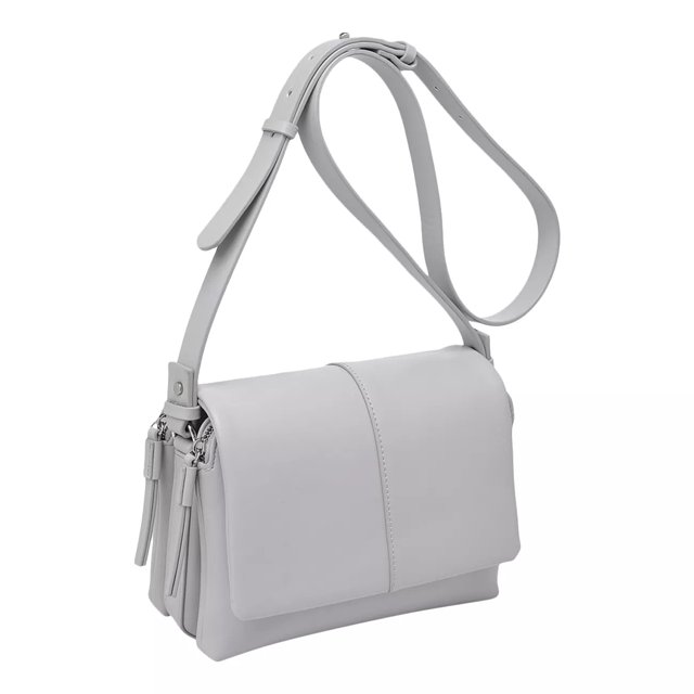 Kelly Katie Women s Triple Compartment Crossbody Bag in Grey Size Not Applicable