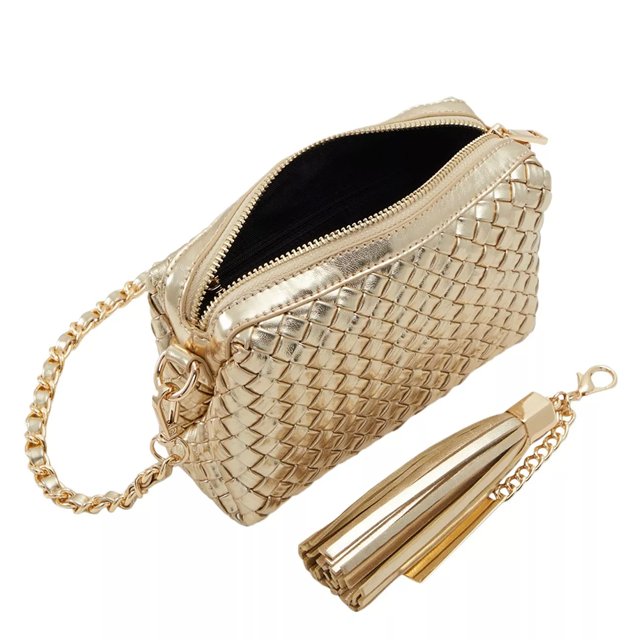 Gold crossover bag hotsell