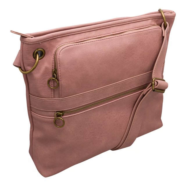 Zip shoulder bag sale