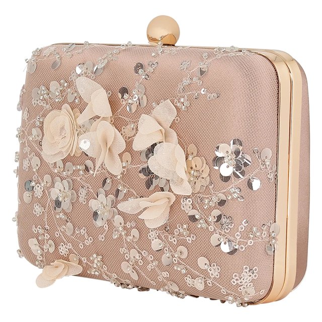Kelly Katie Floral Applique Clutch