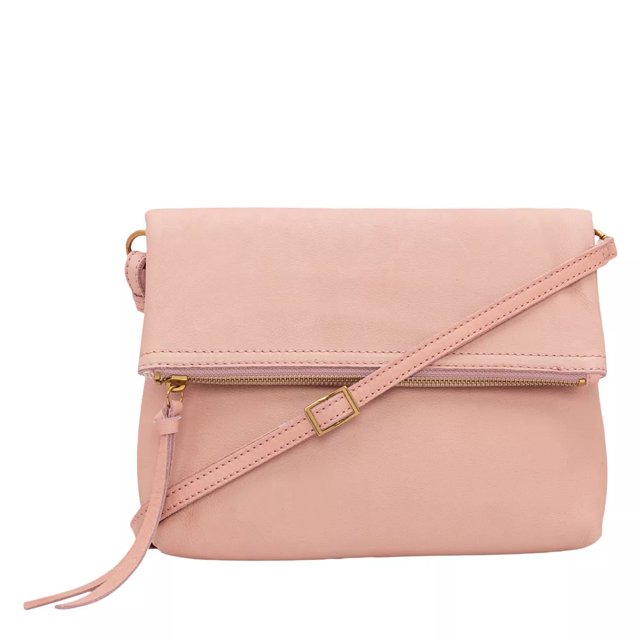 Leather foldover crossbody bag hotsell