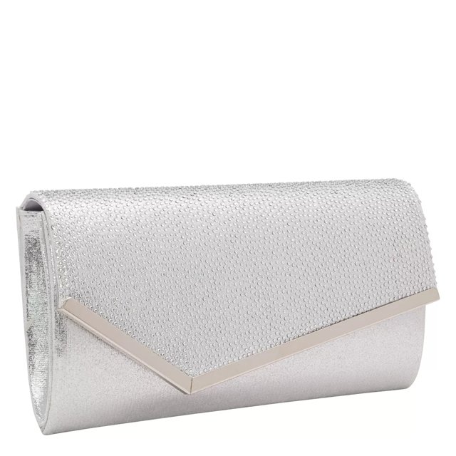 Taxi Women s Chantel Evening Clutch Bag in Lt Grey Syn Size Not Applicable