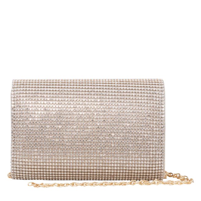 Kelly Katie Women s Rhinestone Clutch in Gold Size Not Applicable