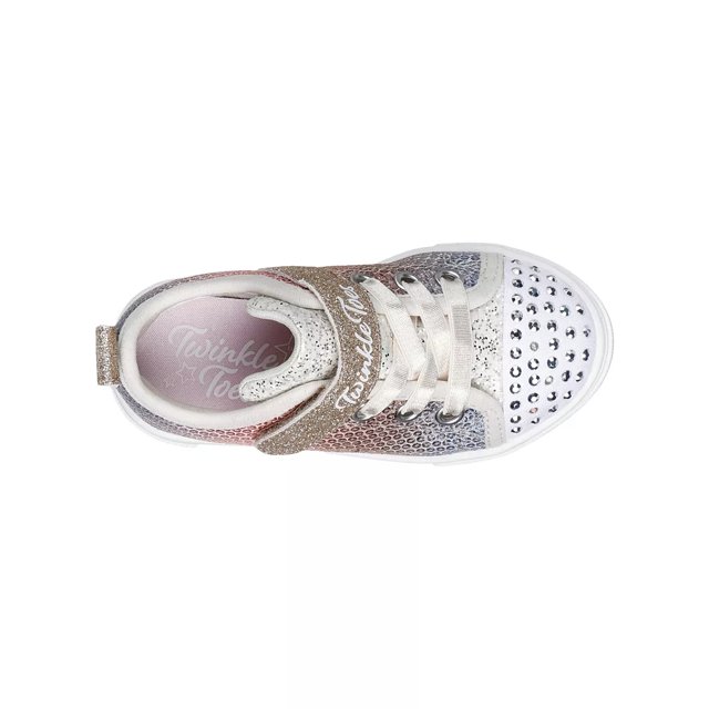 Skechers twinkle toes silver clearance