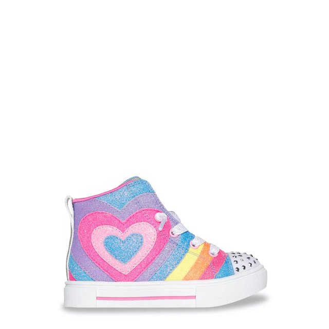 Skechers Toddler Girls Twinkle Toes Twinkle Sparks Heart Pop Sneaker Size 5 Medium