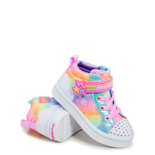 Skechers Toddler Girls Twi Lites 2.0 Rainbow High Top Sneaker Size 6 Medium