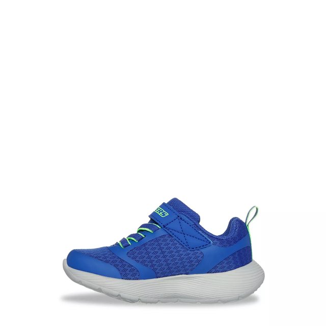 Skechers Boy s Dyna Lite Goltran Sneaker in Blue Lime Size 5.0 Medium Width Machine Washable