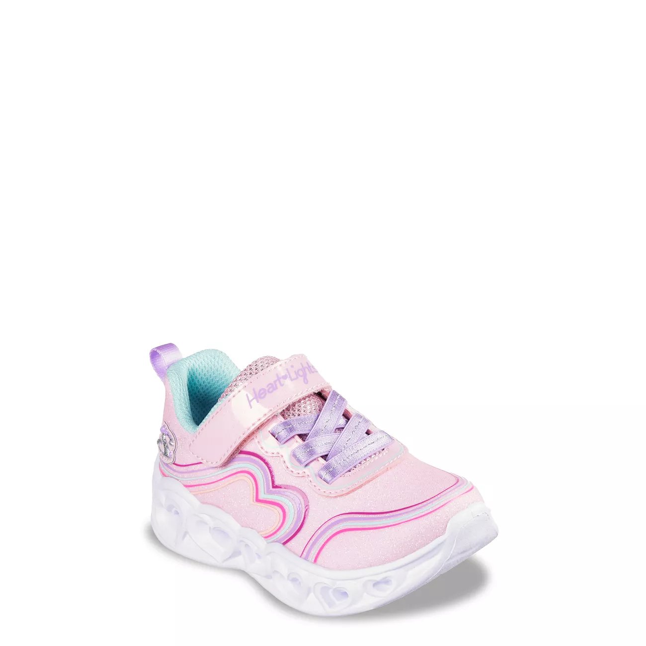 Toddler Girls' Heart Lights – Retro Hearts Running Shoe