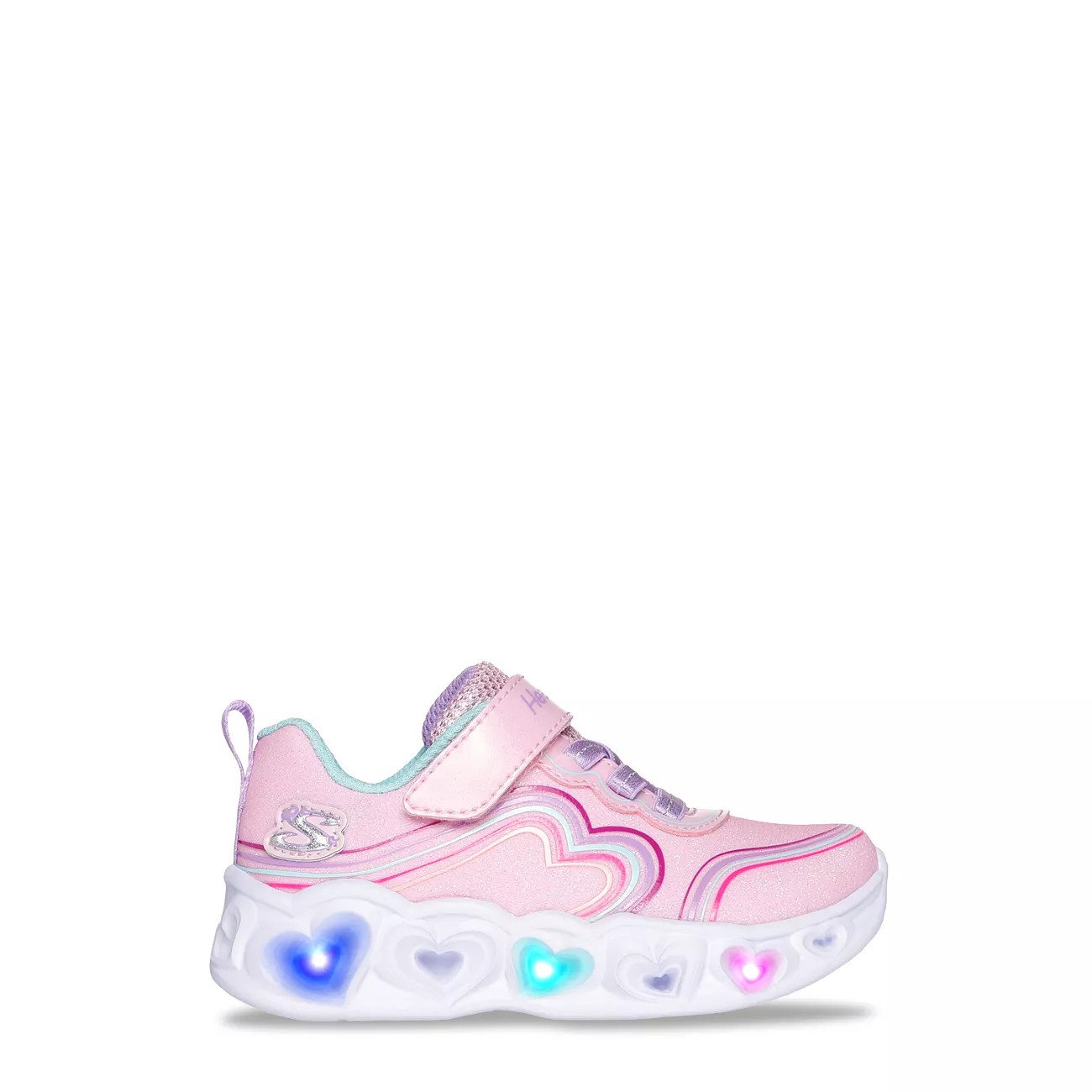 Toddler Girls' Heart Lights – Retro Hearts Running Shoe