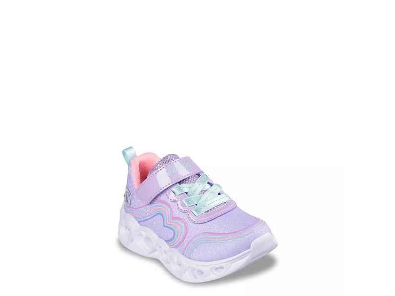 Skechers Youth Girls' S Lights Heart Lights Rainbow Lux Sneaker