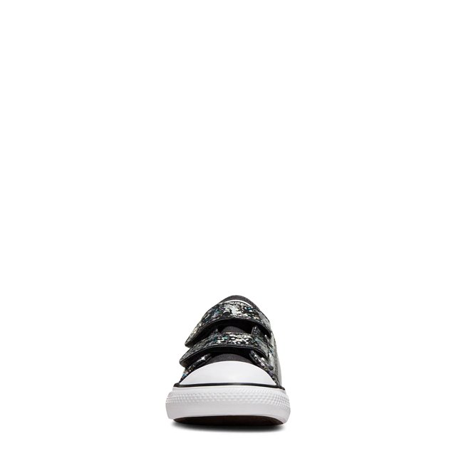 Girls black glitter converse shop
