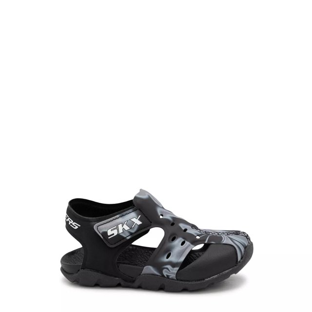 Skechers sandals kids black new arrivals