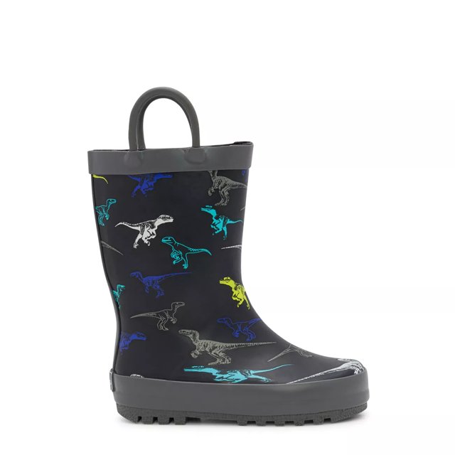 Elements Toddler Boys Bronco Dino Waterproof Rubber Rain Boot