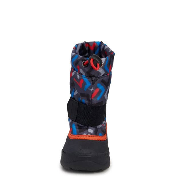 Kamik Boys Flynn Waterproof Winter Boot in Charcoal Tangerine Size 6 Medium