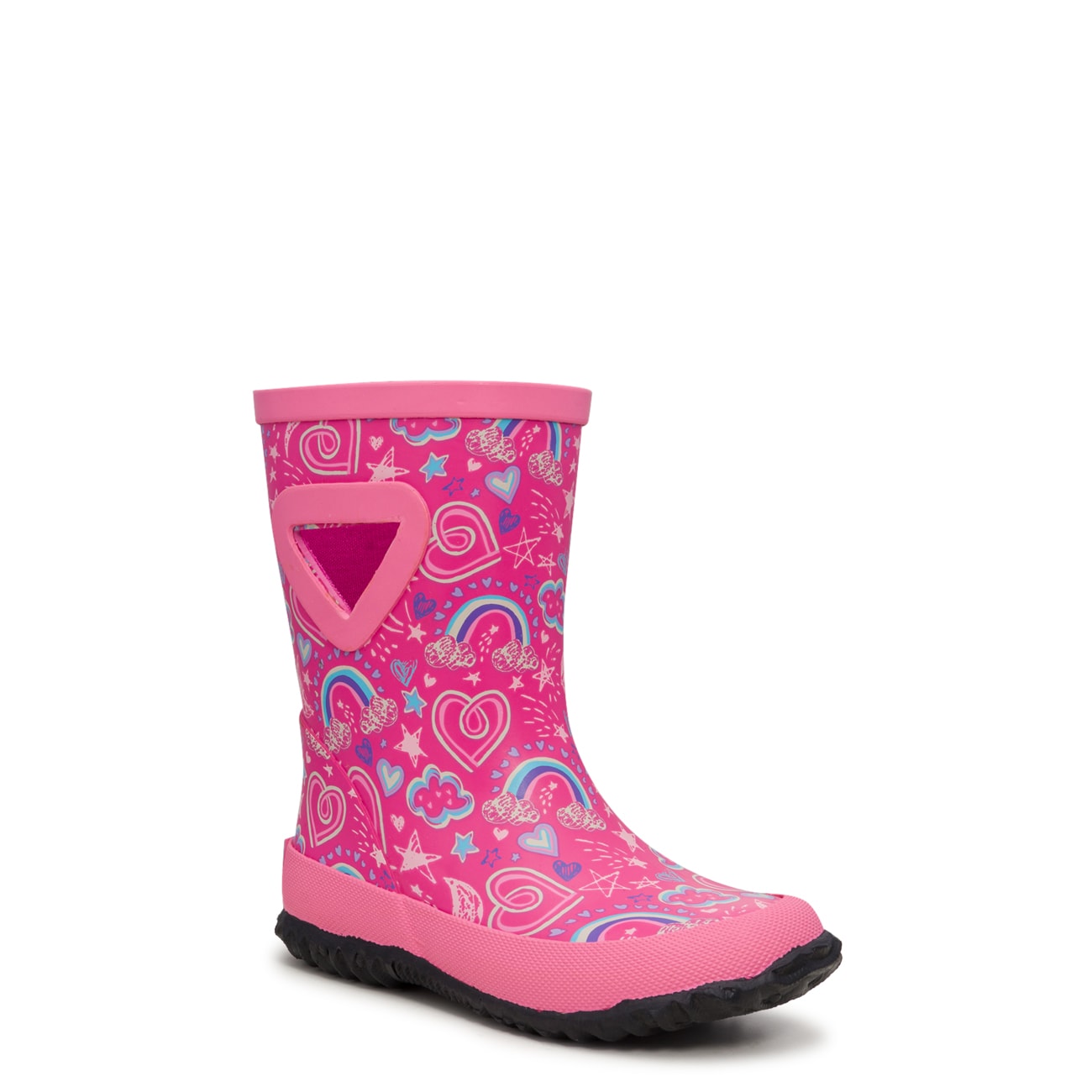 Toddler Girls' Twisty Heart Waterproof Rain Boot