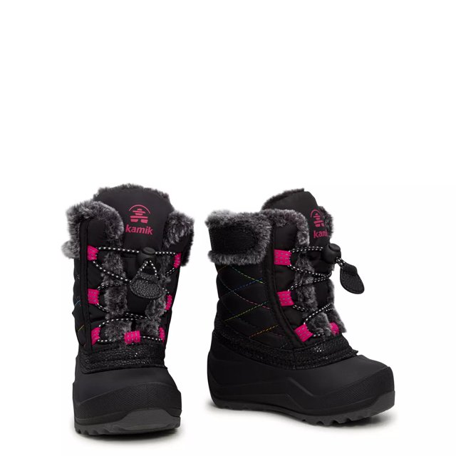 Girls black waterproof boots cheap
