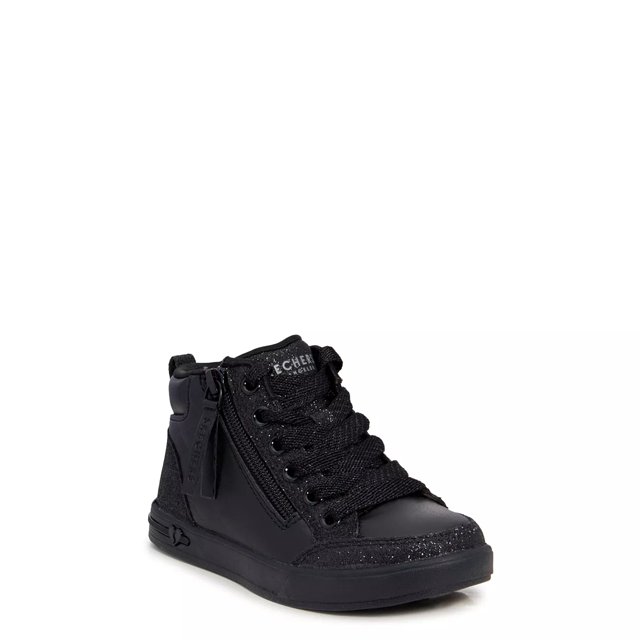 Girls black skechers online