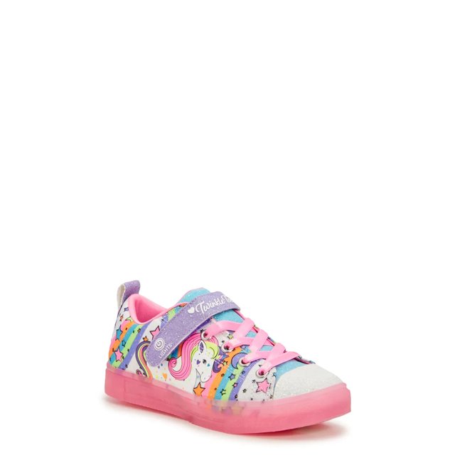 Skechers Girls Twinkle Toes Twinkle Sparks Ice Unicorn Burst Sneaker in Watermelon Multi Size 11 Medium