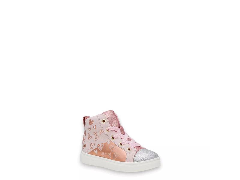 Pink sparkle high top on sale sneakers