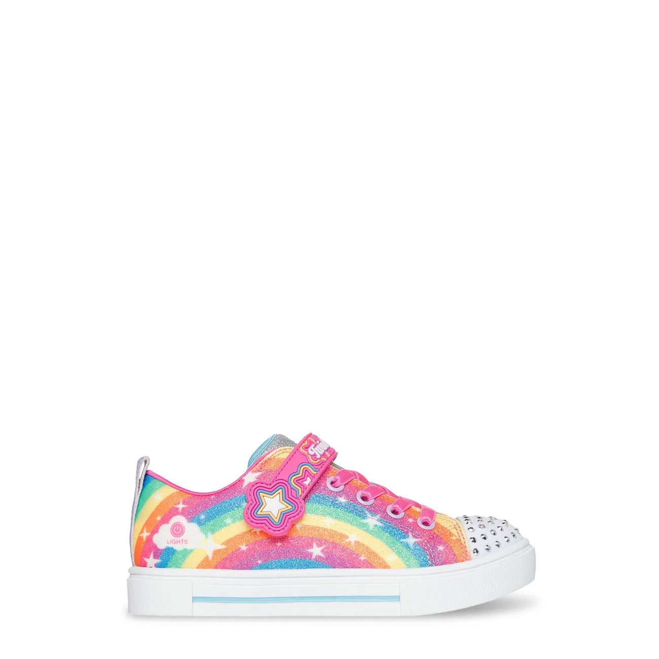 Youth Girls' Twinkle Sparks Glitter Rainbow Sneaker