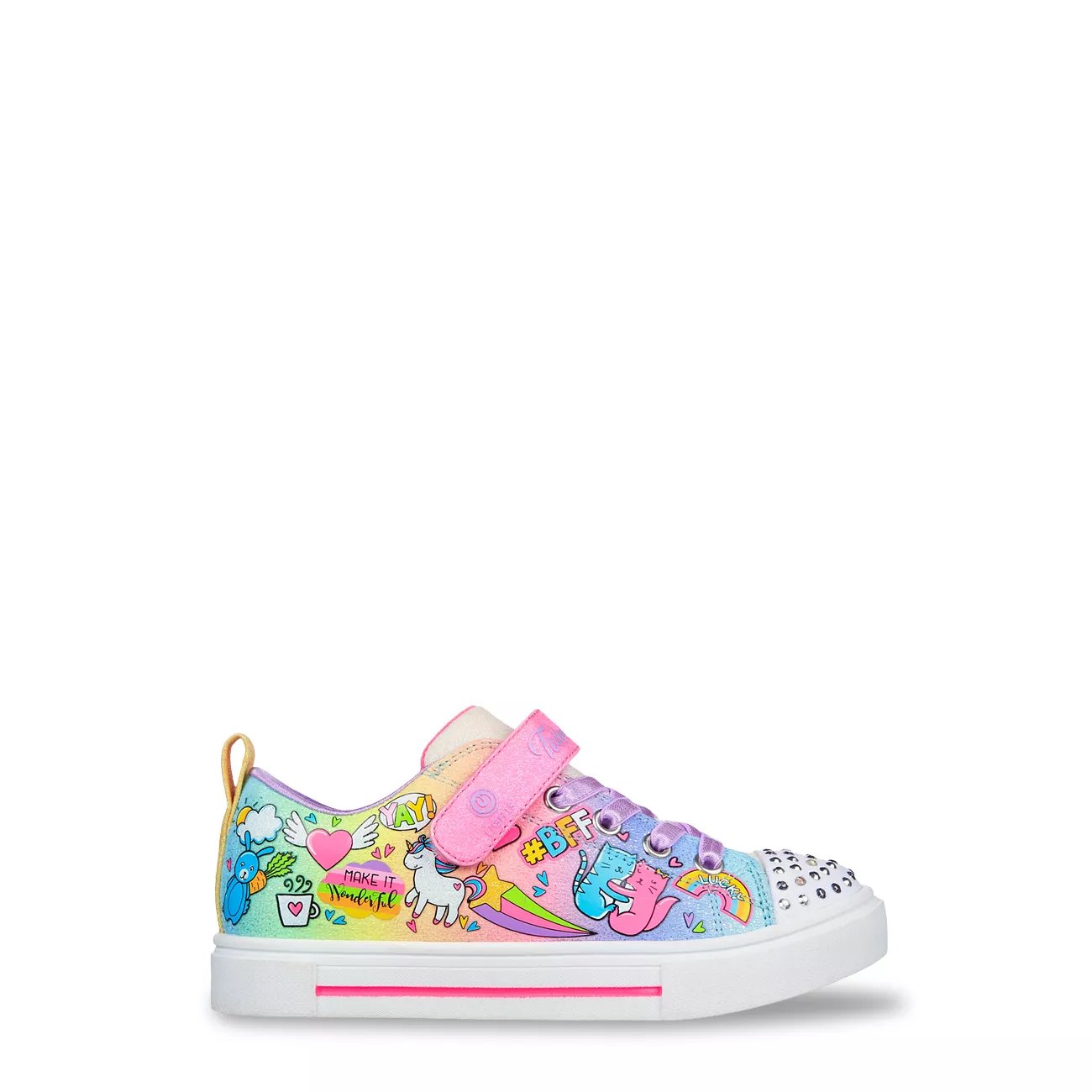 Skechers Twinkle Toe Pop Princess Butterfly High Tops Size 12.5