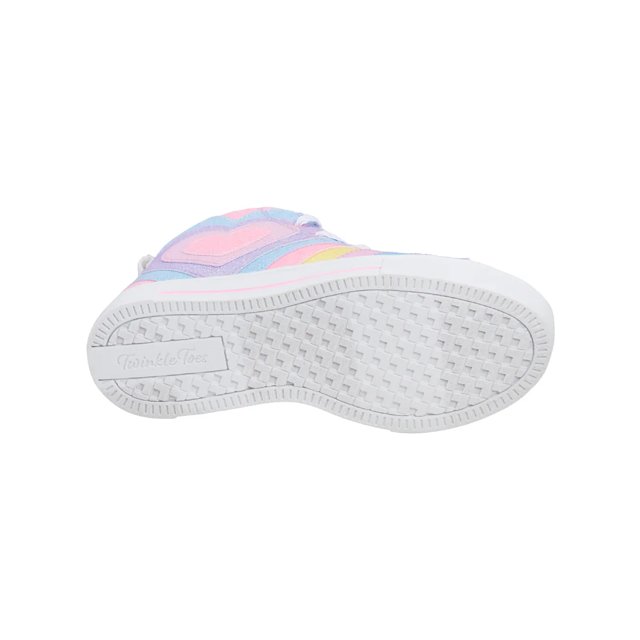 Iridescent high top sneakers top