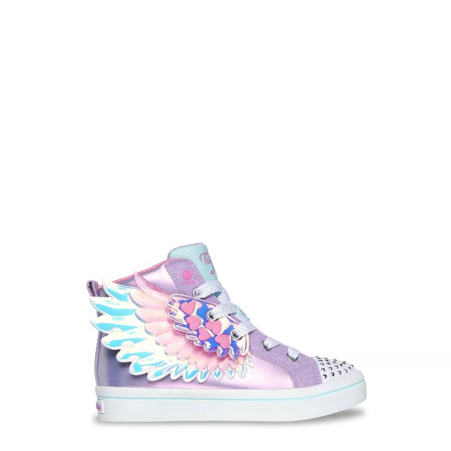 Skechers Girls Twi Lites 2.0 Wingsical 2.0 High Top Sneaker in Purple Size 3 Medium