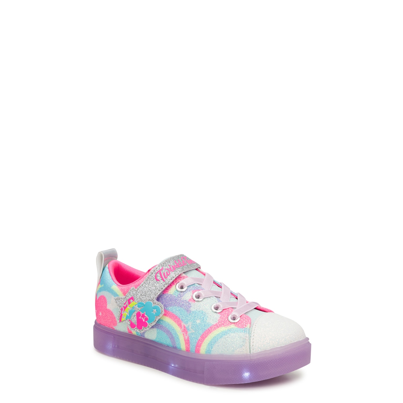 Youth Girls' Twinkle Toes Sparks Ice 2.0 Shimmering Sky Sneaker