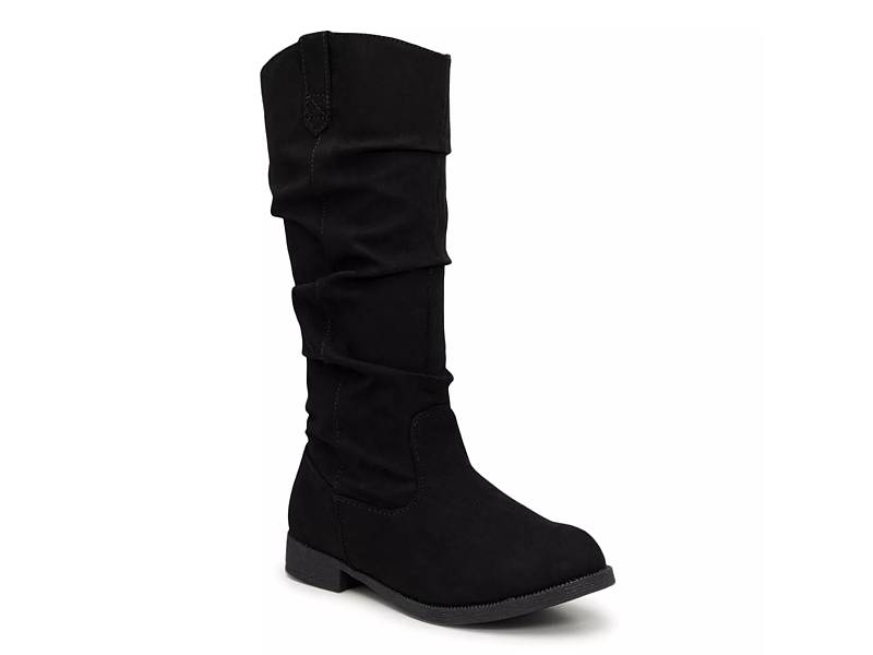 Ladies Spot On Buckle Detailed Wide Fit Mid-Calf Boots F5R1200