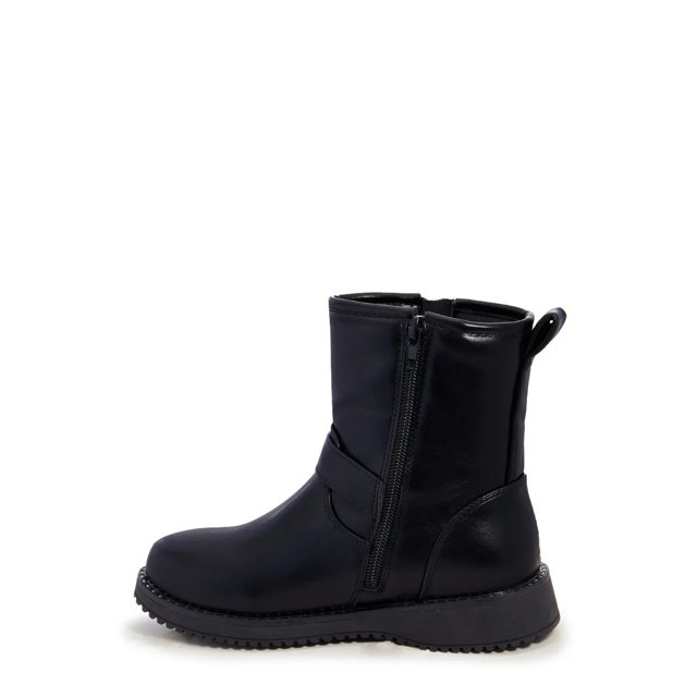 Kelly Katie Girls Flora Moto Boot in Black Size 1 Medium