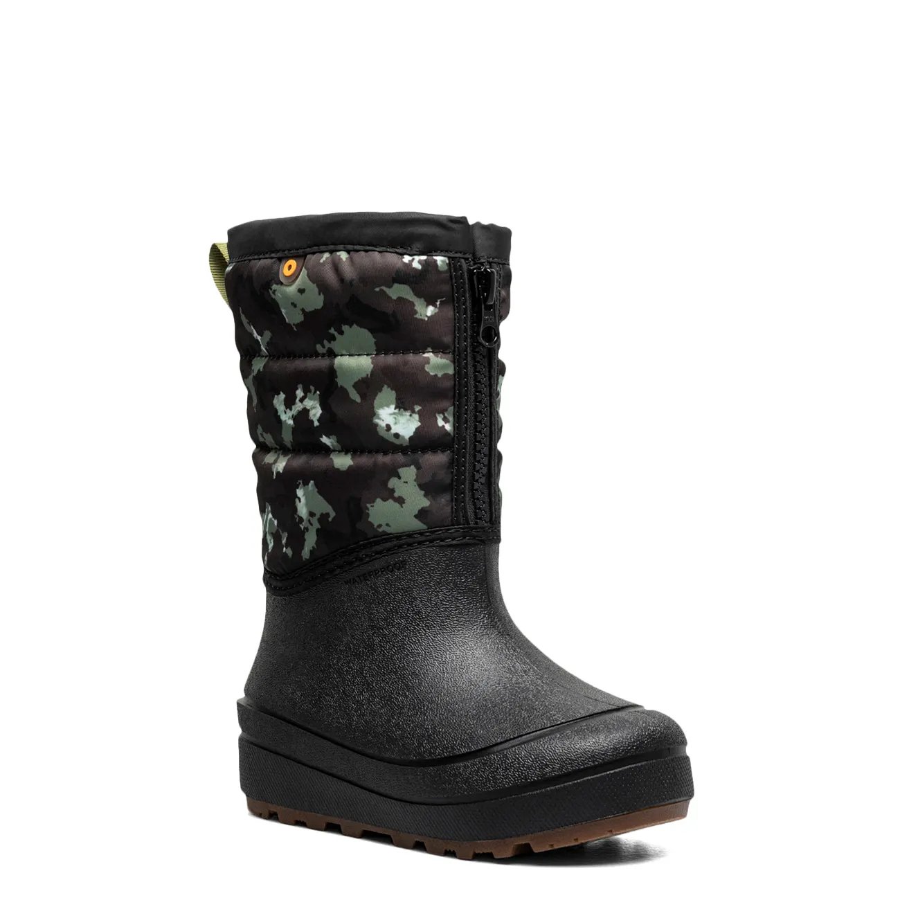 Youth Boys' Snow Shell Zip Camo Texture Wateproof Winter Boot