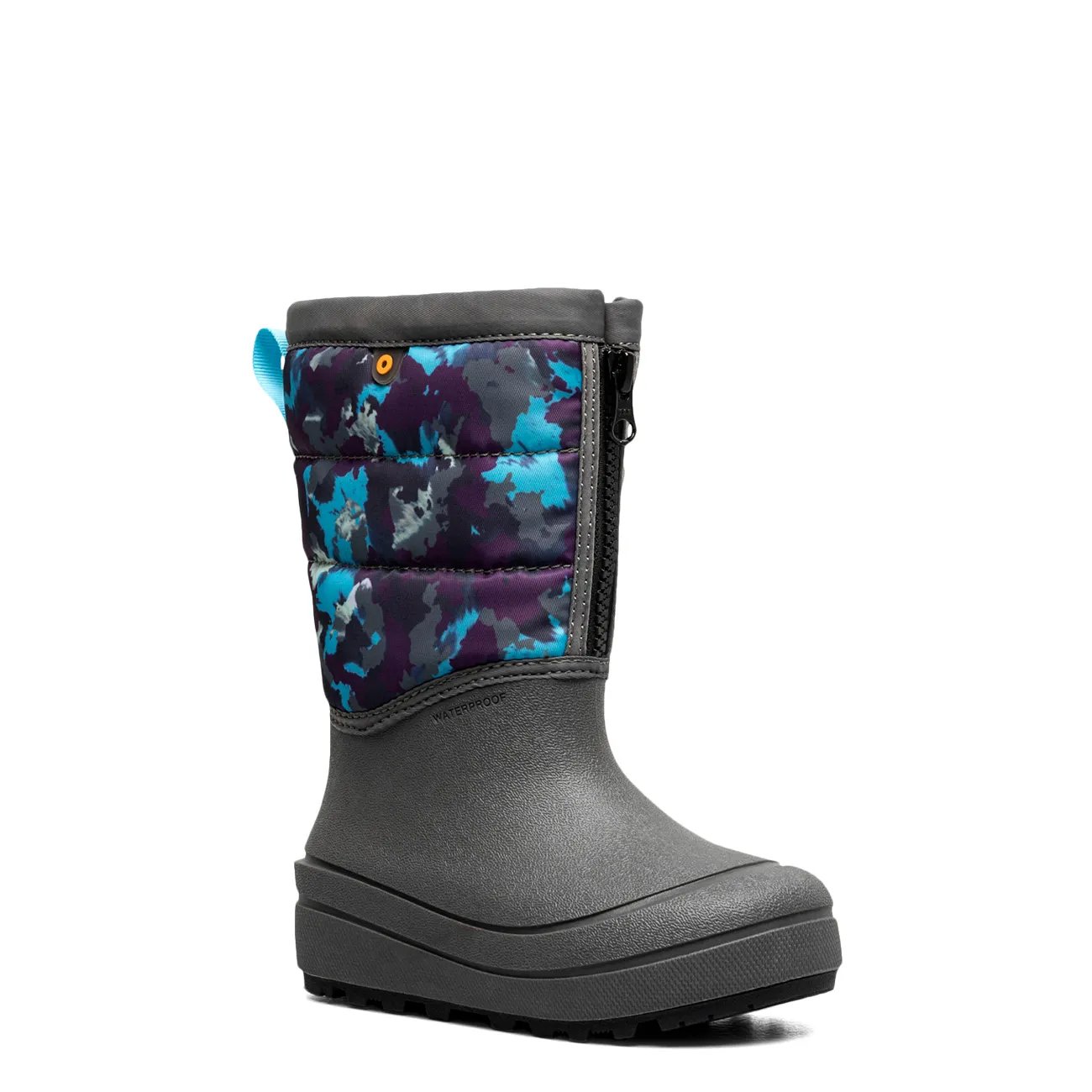 Youth Girls' Snow Shell Zip Camo Texture Waterproof Winter Boot