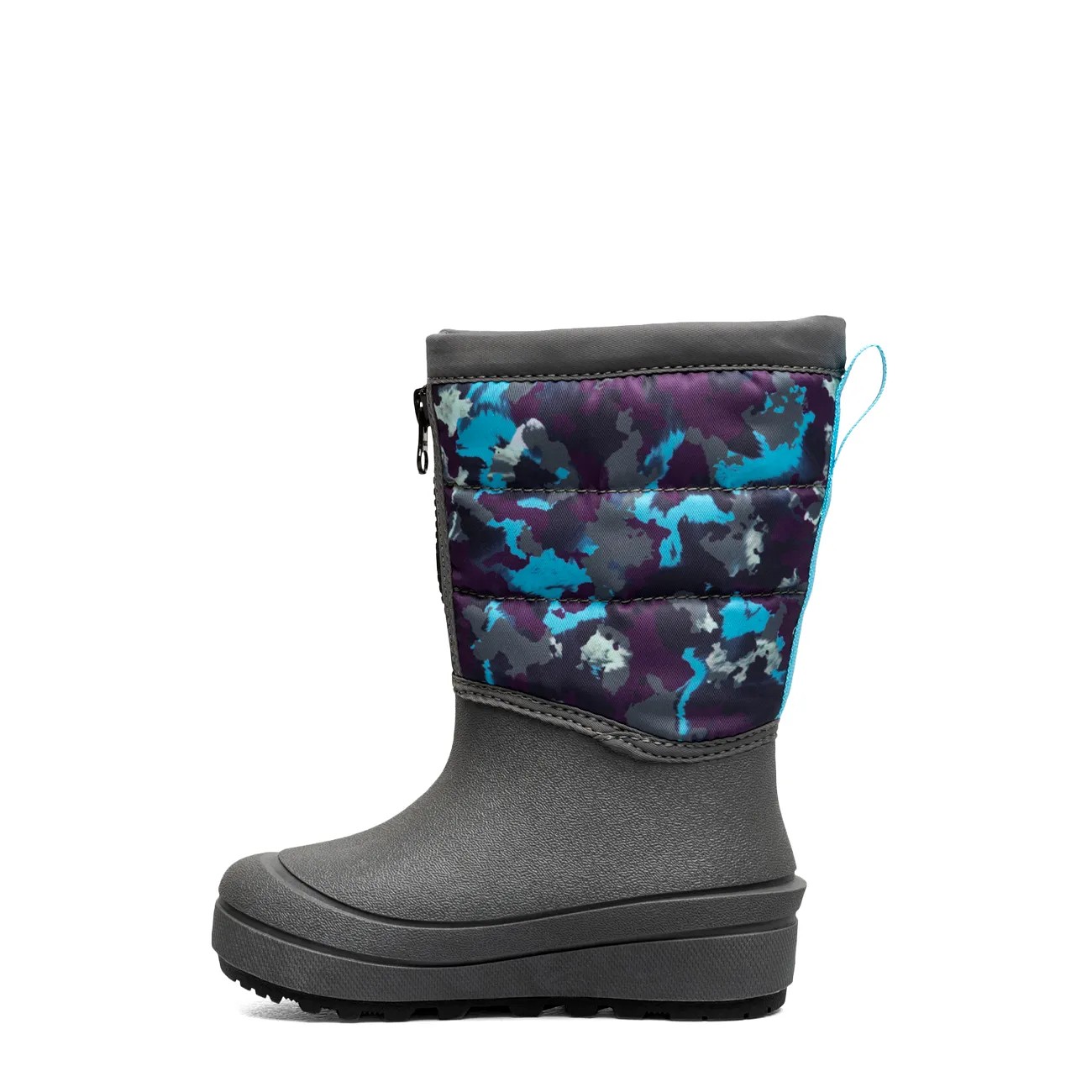 Youth Girls' Snow Shell Zip Camo Texture Waterproof Winter Boot