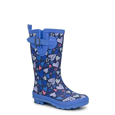HISEA Kid Rain Boots Girls & Boys Waterproof Flexible Slip-On Cushioned  Wellies