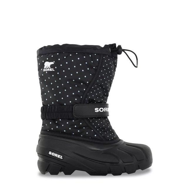 SOREL Youth Flurry Print Boot Size 2 Black