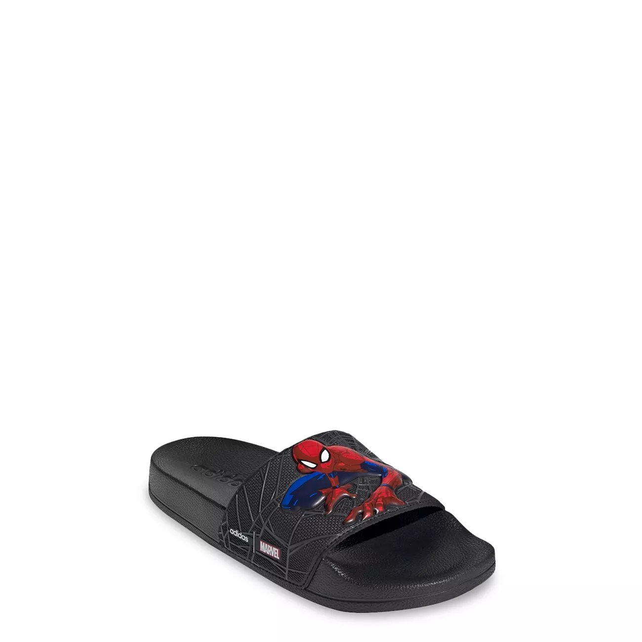 Adidas Youth Boys' Adilette Spiderman Slide Sandal | The Shoe Company