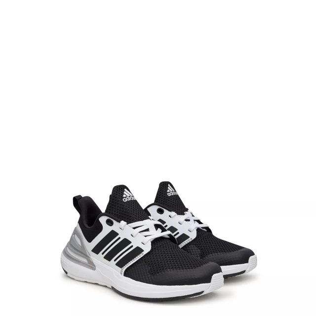 Adidas Youth Boys RapidaSport Running Shoe in Black WhiteBlack Size 6 Medium