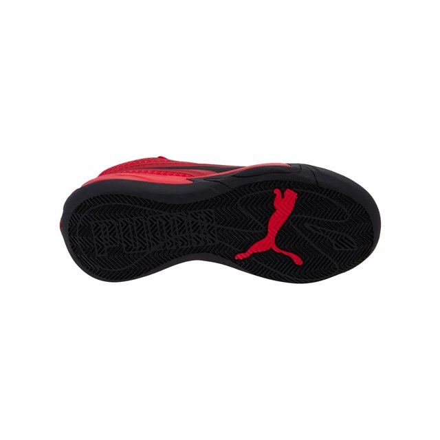 Puma Boys Court Pro Jr. Basketball Shoe in For All Time Red Black Size 6 Medium