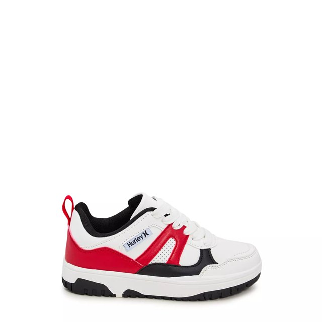 Hurley Boys Jason Skate Shoe in White Red Black Size 6 Medium