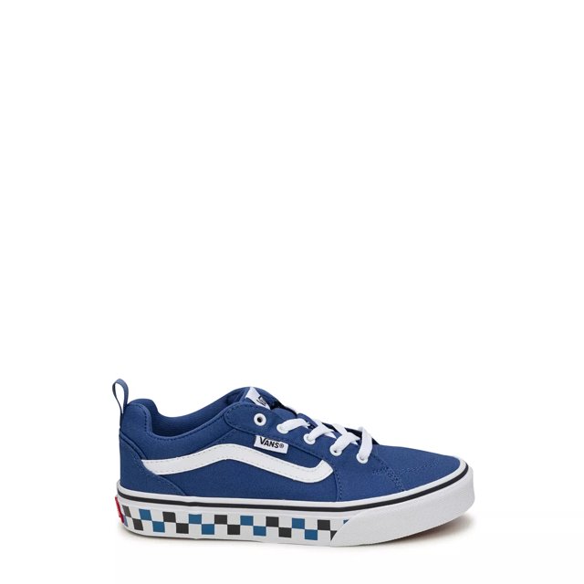 Vans Boys Caldrone Variety Sidewall Sneaker in Blue Size 2 Medium