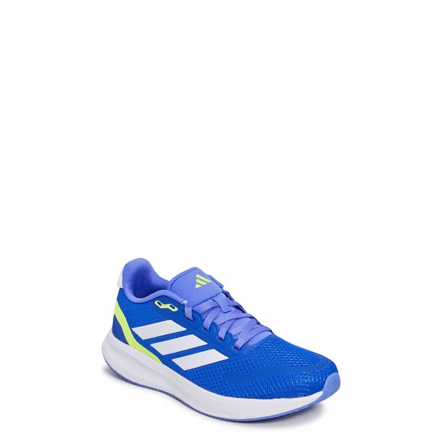 Adidas Boys Runfalcon 5 Running Shoe in Lucid Blue WhiteLucid Lemon Size 5 Medium