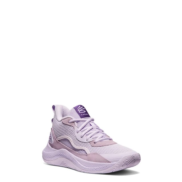 Under Armour Girls Curry 3Z7 Basketball Shoe in Salt Purple Purple White Size 4 Medium