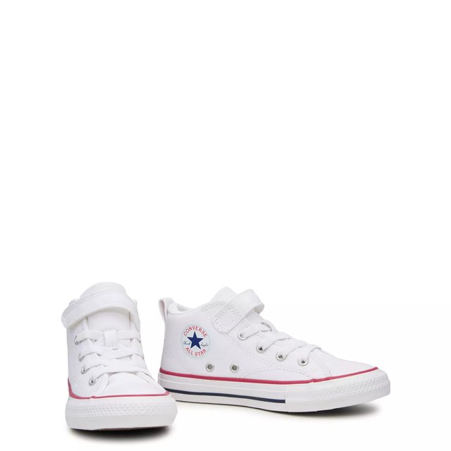 Converse Boys Chuck Taylor Malden Street Mid Sneaker in White Red Blue Size 13 Medium