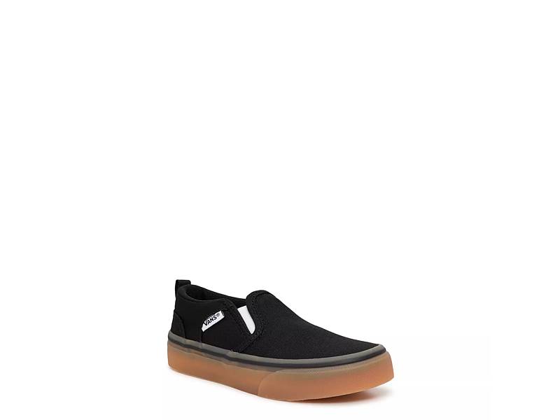 Vans asher best sale leather slip on