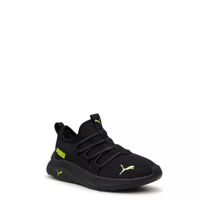 Puma Boys One 4 All PS 12 Slip On Running Shoe in Black Lime Pow Cool Dark Gray Size 11 Medium