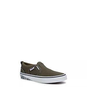 Vans slip ons clearance kids olive